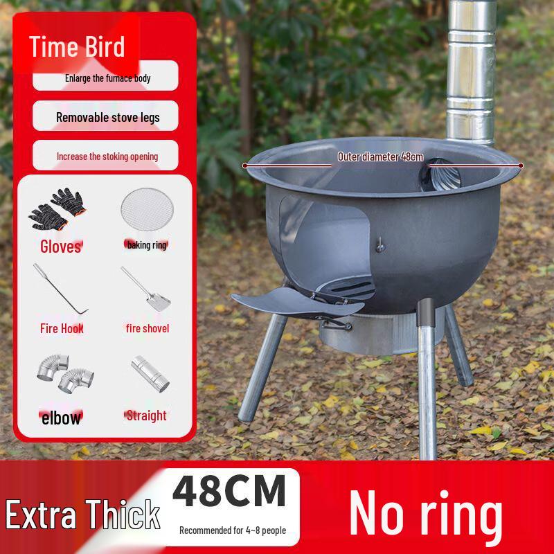 Shinja Outdoor Heavy-Duty Integrated Wood Stove