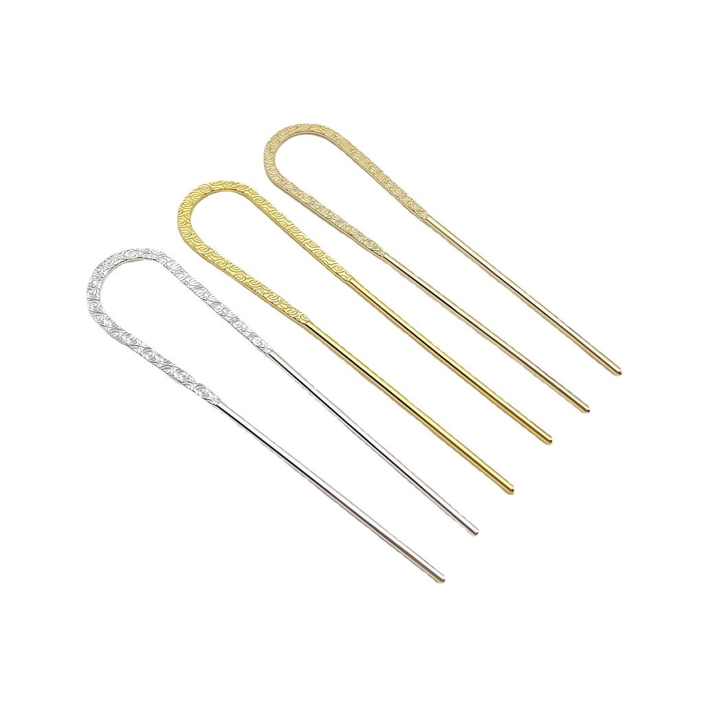 3er-Set U-förmige Haarnadeln, Haarstäbchen aus Legierung, handgefertigte Haarspangen, Brautschmuck für Damen, Hochzeitsfrisuren