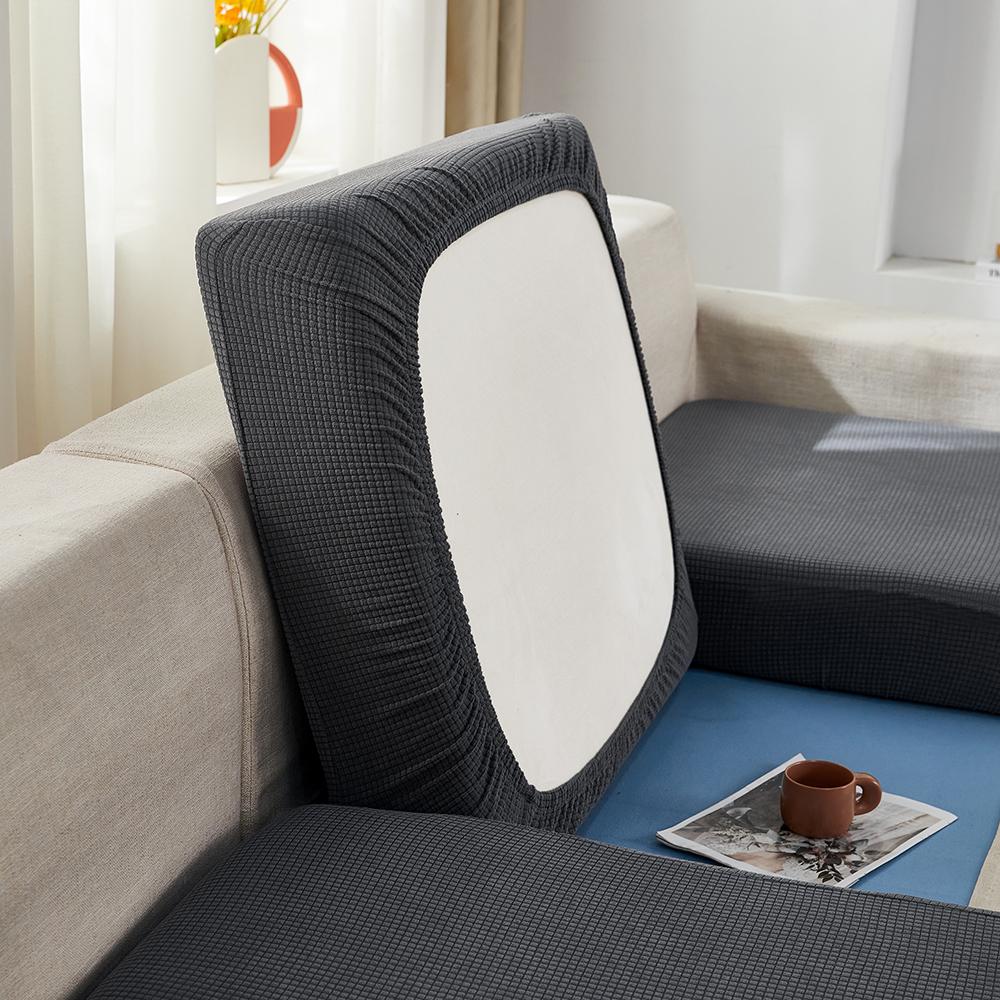 Solid Waterproof Sofa Cushion Cover Furniture Protector For Living Room Elastic Removable Armchair Cover L -Shaped Sofa Cover