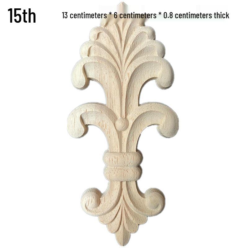 Europäische Massivholz-Schnitzerei-Applikation: Dekorative Blumen Schleife für Wände & Möbel