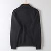 Designer-Style Half-Zip Stand Collar Fleece-Lined Autumn and Winter Men's Fashion Thickened Sweatshirt with Cut Tags, Export Surplus
