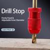 Adjustable Drill Bit Stop Collar Woodworking Positioning Clamp Aluminum Alloy Depth Stop Ring Fixing Tool