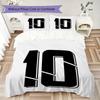 MESSI 10 Pattern Bedding uilt Set uilt Cover Pillowcase Home Decoration Birthday Gift (1 * duvet cover + 2 * pillowcase without core)