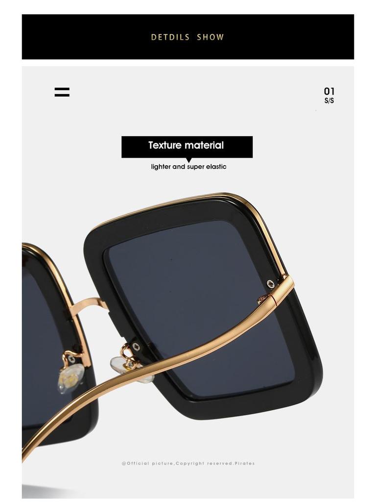 2022 Trendy Square Sunglasses - European & American Influencer Style, Flashy Diamond Design, Fun & Chic for Women