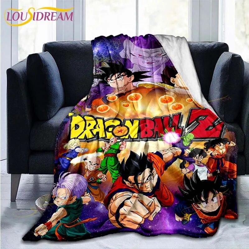 Couverture en flanelle avec personnages de dessins animés japonais célèbres, couverture polaire pour enfants, canapé, voyage, Camping