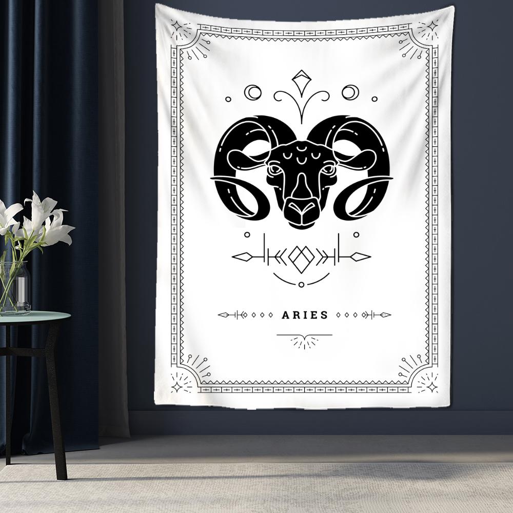 Zwölf Konstellationen Tarot Wandteppich Wandbehang Psychedelische Magie Bohemian Stil Hippie Matratze Kunst Home Decor