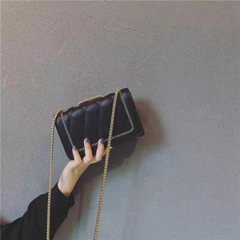 Niche feeling autumn and winter small bag women's new trendy versatile messenger bag mini diamond chain bag