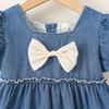 Mädchen Jeans Kurzarm Kleid Alter 1-5 Jahre Lässig Baumwolle A-Linie Sommerkleid Für Kinder