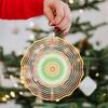 10 Zoll Böhmisches Mandala Windspiel Metall Gartendekor mit 360° drehbarem Haken Keine Batterie erforderlich Perfektes Geschenk für Außen Terrasse Hof