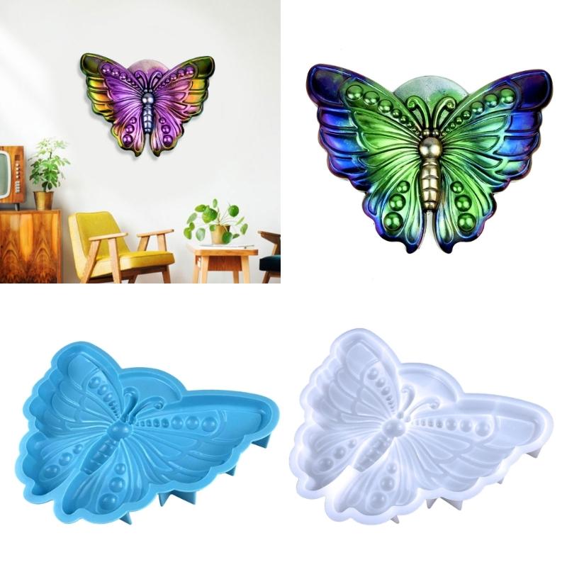 Semi-stereoscopic Butterfly-shape Wall Ornaments Drop Glue Mold Diy Wall Pendant Desktop Decoration Epoxy Silicone Mold