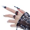 Fashion  Retro New Sense of Design Rings Crow Unisex Dark Adjustable Opening Ring Accessories Jewelry Gifts Halloween Props