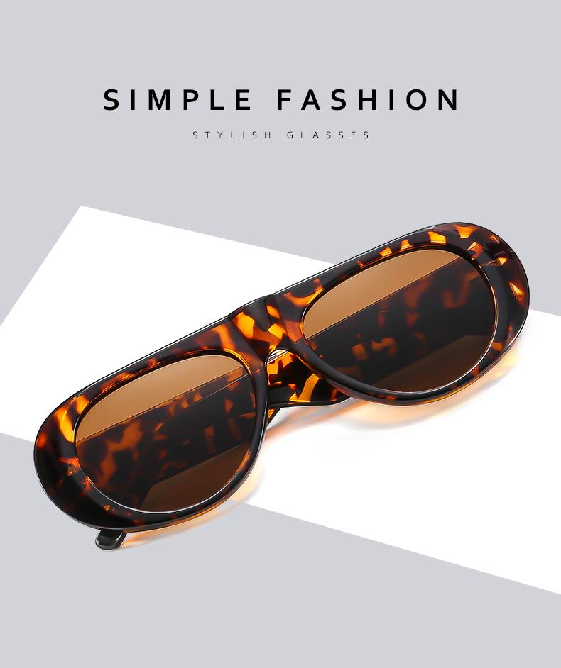 Pcs New Fashion Women Large Frame Retro Sunglasses Sets UV Resistant Oval Female Advanced Minimalist Style Glasses