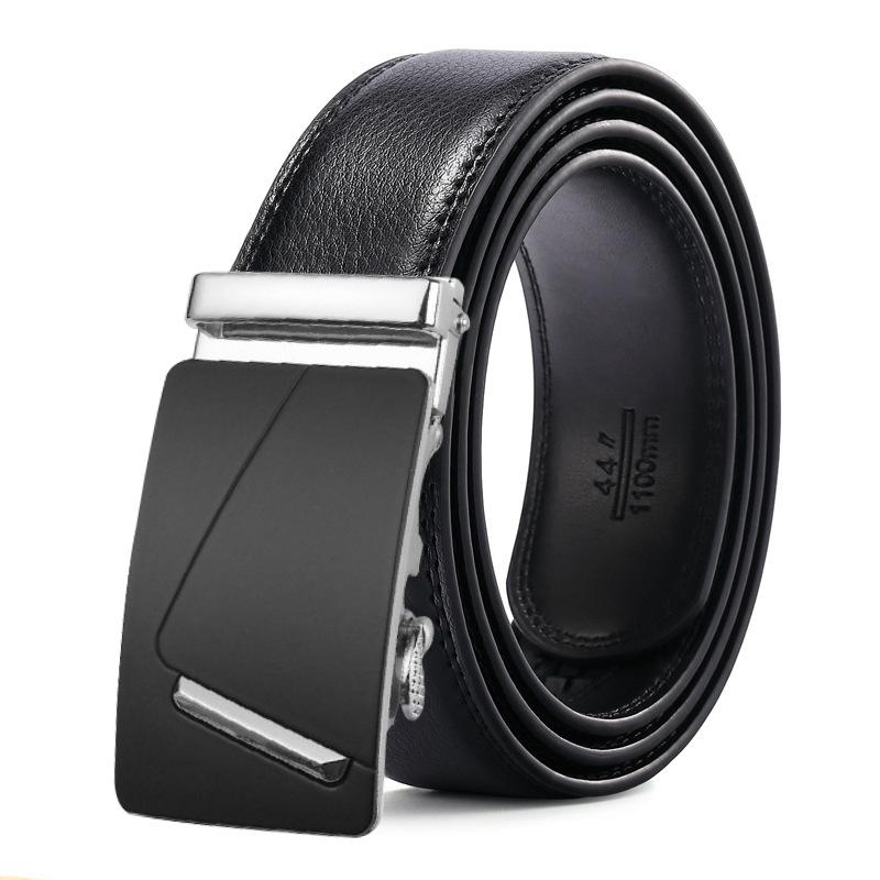 Leather Belt Men's First Cowhide Business Gift Belt Men's Belt Automatic Buckle