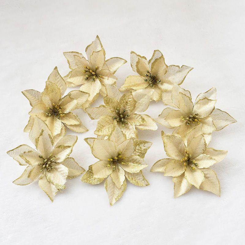 8PC Christmas Decoration Simulation Christmas Flower Christmas Tree Garland Accessories Phnom Penh Small Flower Christmas Tree Decoration Accessories