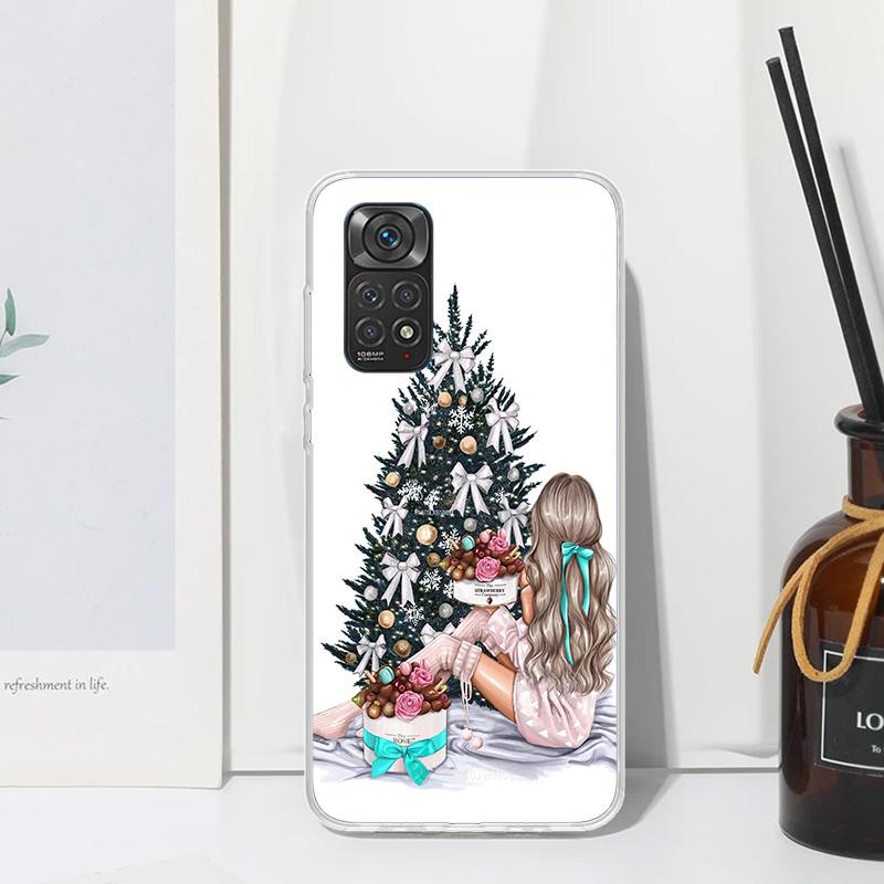 Christmas Girls Tree Gift Phone Case For Xiaomi Redmi Note 15 13 14S 14 Pro Plus 12S 11S 10S 12 11E 10 11T Art Fundas Back Cover