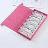 Linen 6 Slots Glasses Case Anti Pressure Eyeglass Display Box Glasses Storage Box  For Women Men