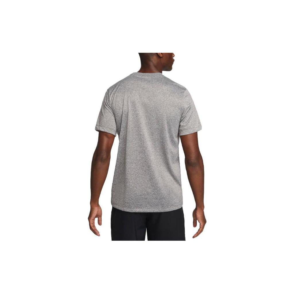 Nike Dri-FIT Legend Solid Logo Sports Fitness Quick-Dry Crew Neck Short Sleeve T-Shirt Men Tops Gray DX0989-091