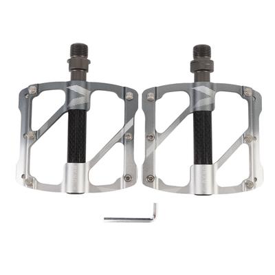 1 Pair Cycling Pedals Aluminum Alloy Widened Non Slip 3 Bearing Flat Pedal Replacement for Mountain