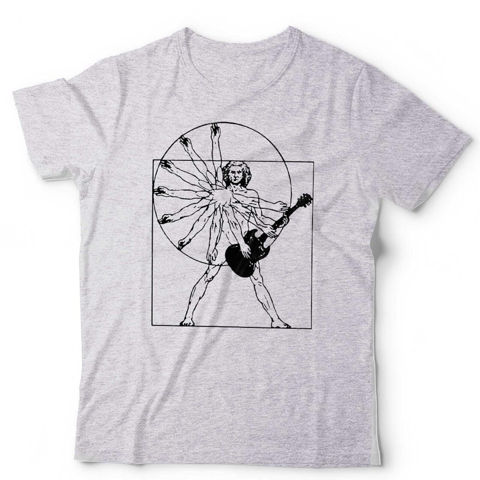 Vitruvian Guitar Man Tshirt Unisex Fathers Day Retro Vintage Guitarist XL