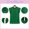 Elegant Womens Sleeveless Chiffon Tops With Timeless Design In Blue Green Red