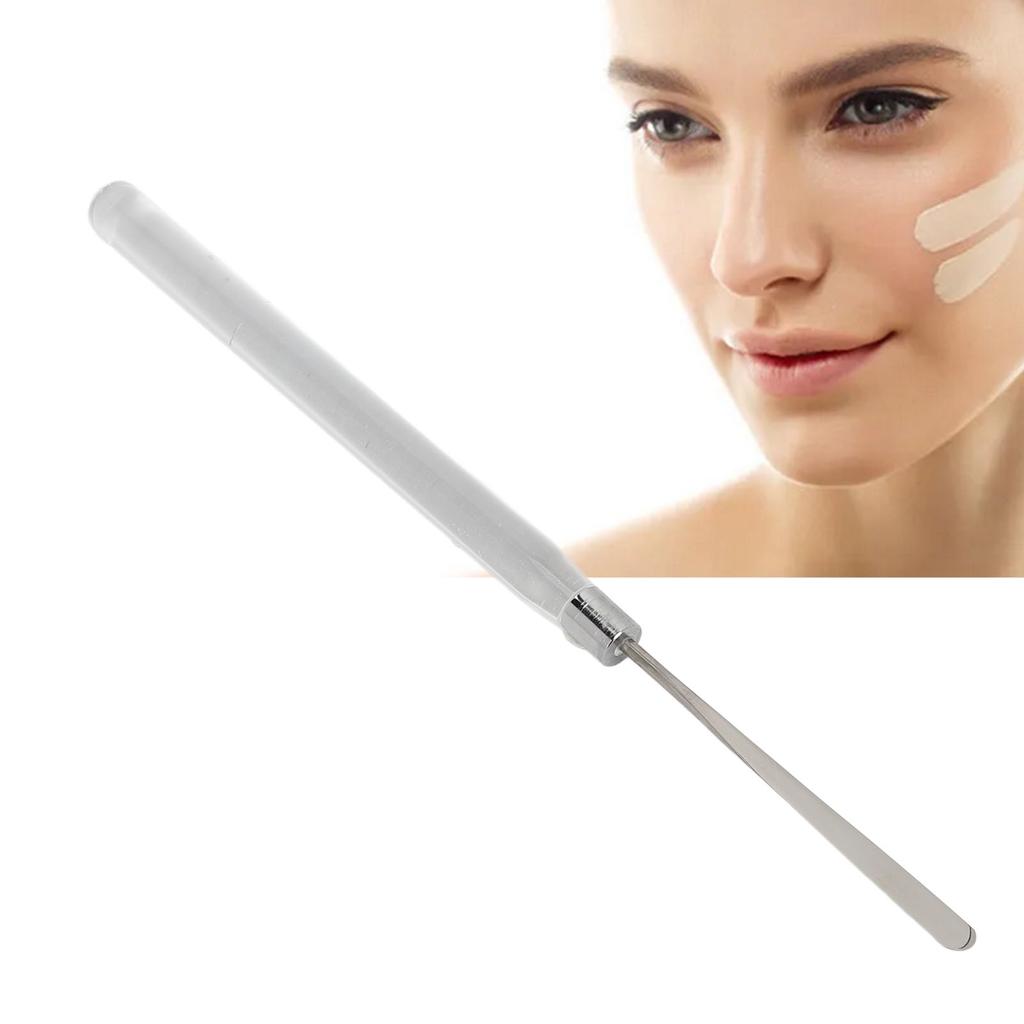 3pcs Makeup  Spatula Color Blending Stainless Steel Transparent Handle Nail Gel Spatula St