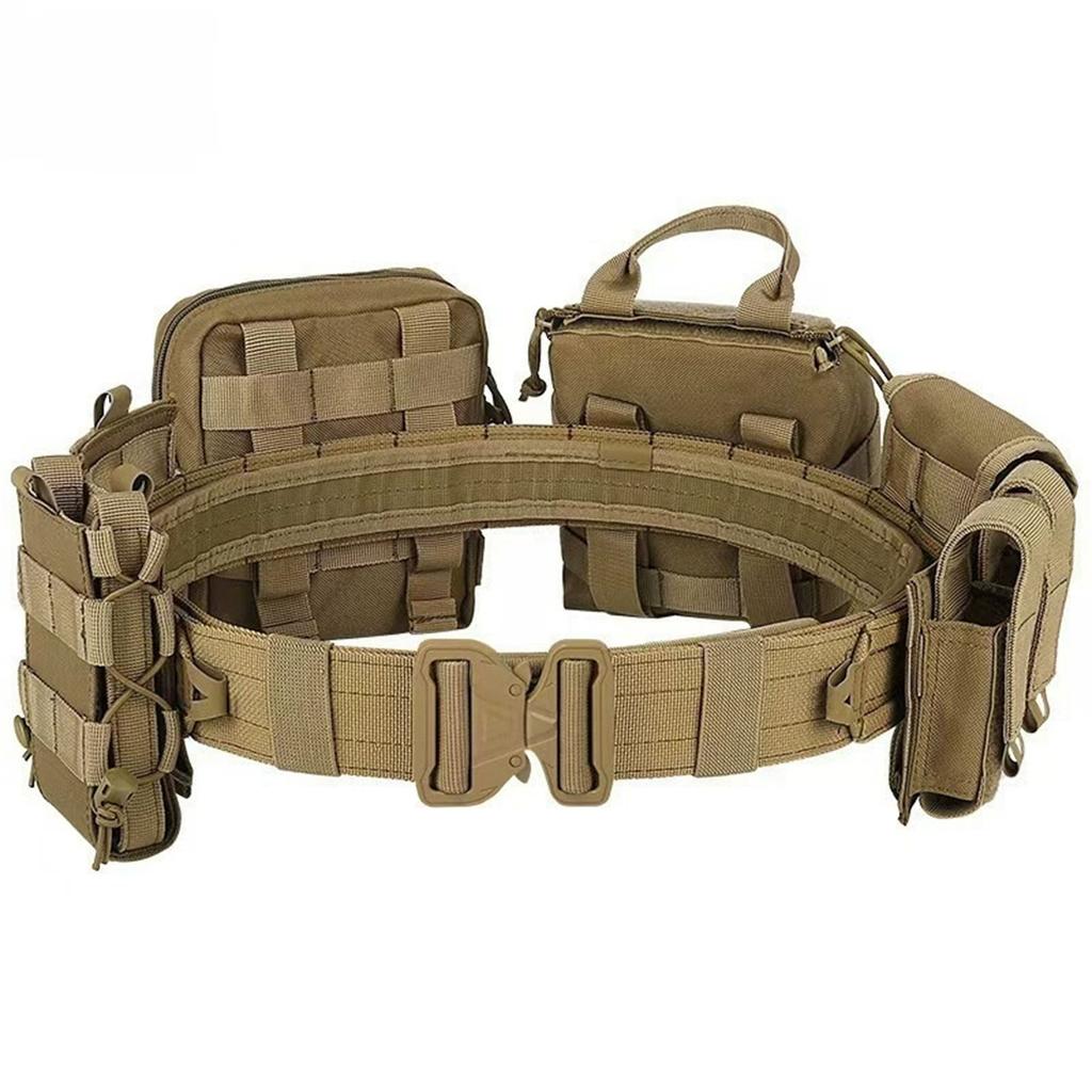 Outdoor  Waist Belt – 8-Piece Quick Release Equipment Set, Multi-Functional Patrol Belt for Duty, Security, and  Activities