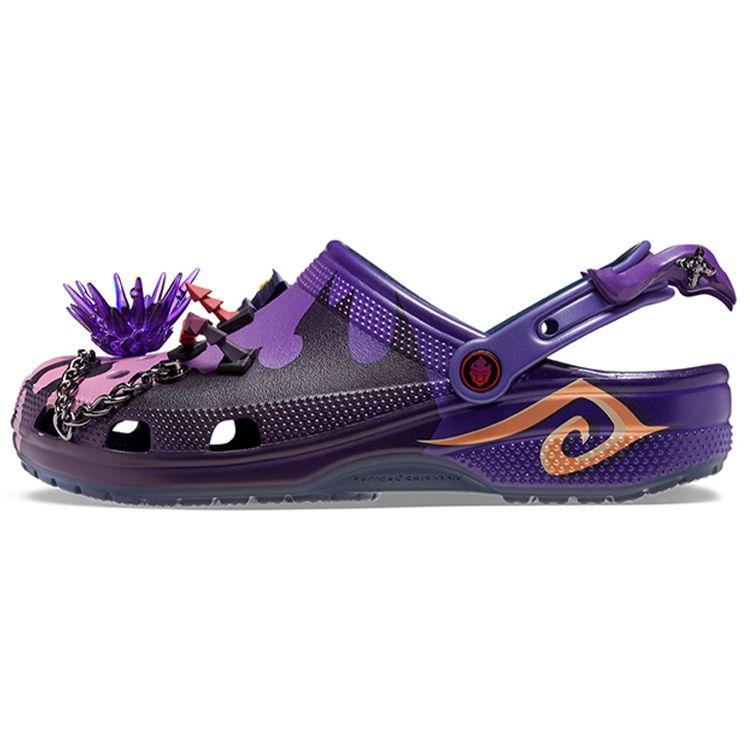 Crocs Honor Of Kings X  Classic Clog EVA Floral Pattern Beach Sandals Sun Wukong Collectors Edition Unisex Sandals Blue 208115-410