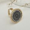 Creative Irregular Geometric Square Round Open Ring for Women Hip Hop Gold Color Adjustable Ring Finger Jewelry 2025 New