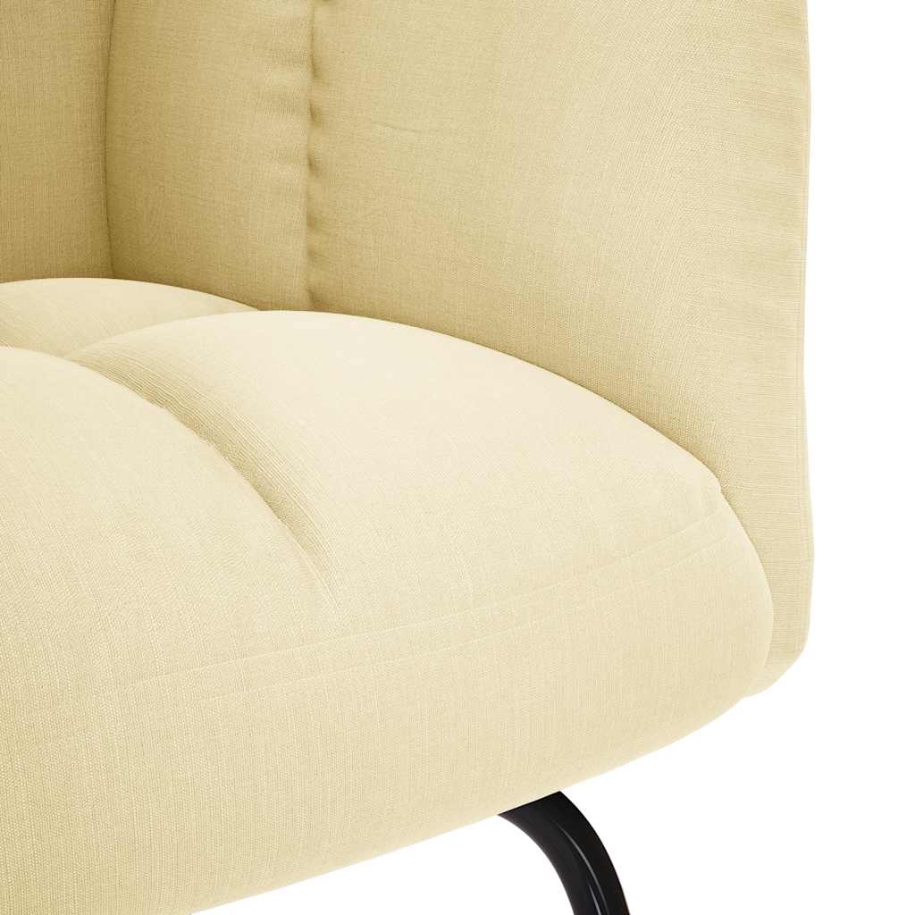 Cream Fabric Rocking Chair