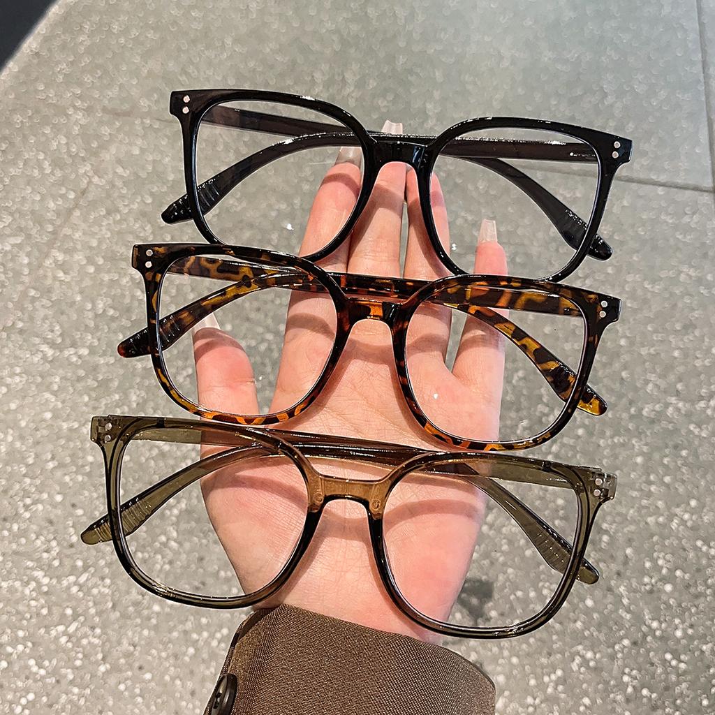 1Pc/3Pcs/4Pcs/5Pcs/6Pcs European and American Classic Popular Square Frame Glasses Set Men's and Women's Fashion Glasses