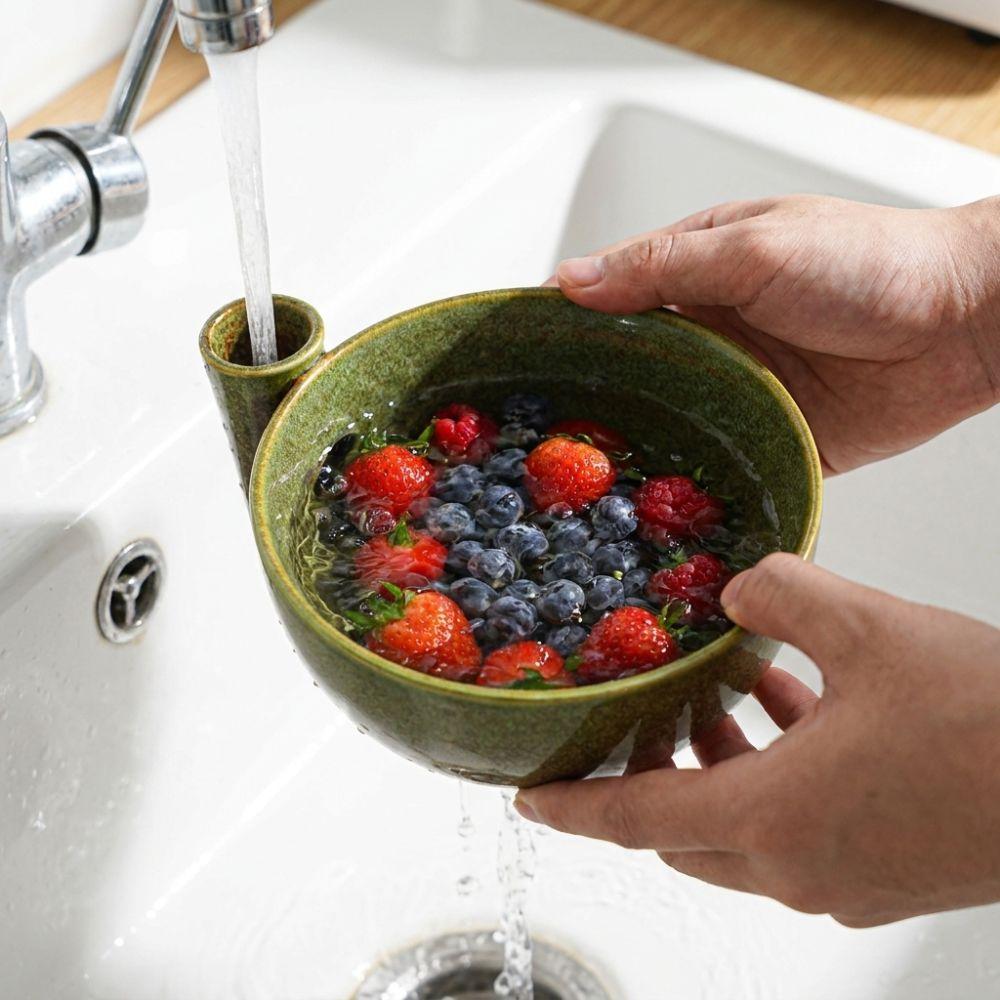 Ciotola Automatica per Lavare la Frutta ad Alta Capacità Cestello Scolatore Rapido per Bacche Cucina di Casa