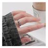 Adjustable Open Ring Men Women Sterling Geometric Vintage Style Band Finger