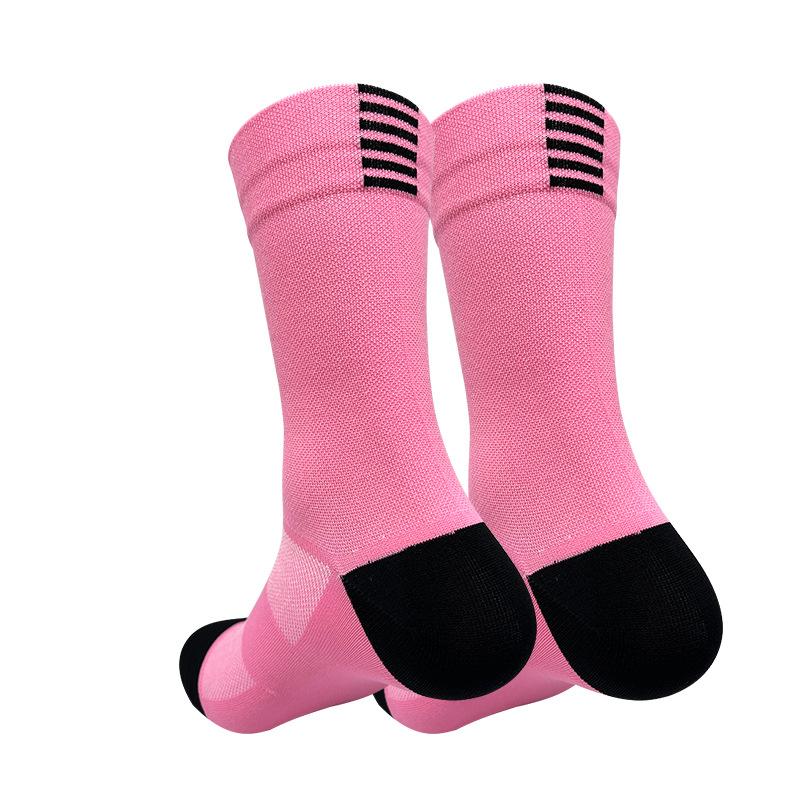 Chaussettes de Sport Hautes pour Genoux Séchage Rapide Durables Confortables Chaussettes pour Vélo Course à Pied Professionnelles Respirantes Chaussettes d'Extérieur pour Vélo
