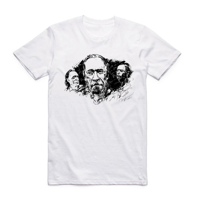 

2019 S-XXX Men Women The Charles Bukowski T-shirt Short sleeve O-Neck Harajuku Vintage Book Literary Poet Literature Cool Tshirt 4XL