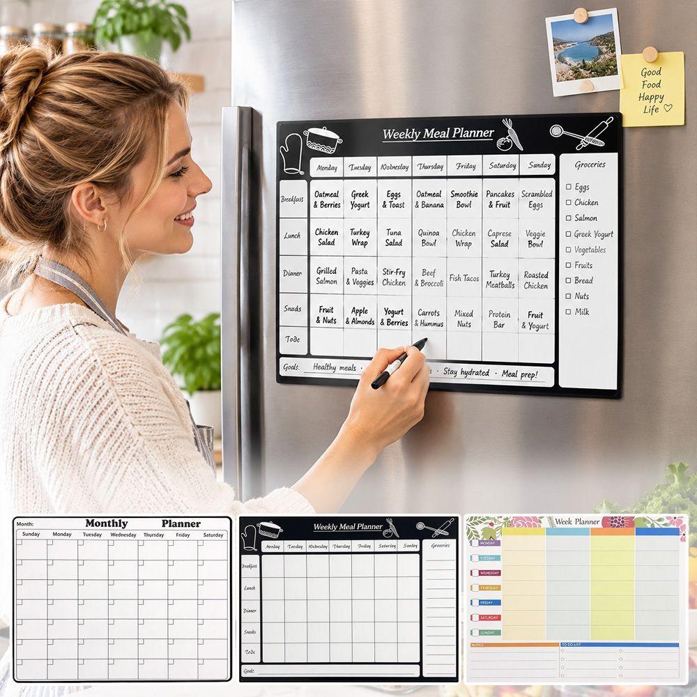 To Do List Dry Erase Planner Dry Erase Monthly Weekly Planner Meal Planner Board Fridge Magnet Use