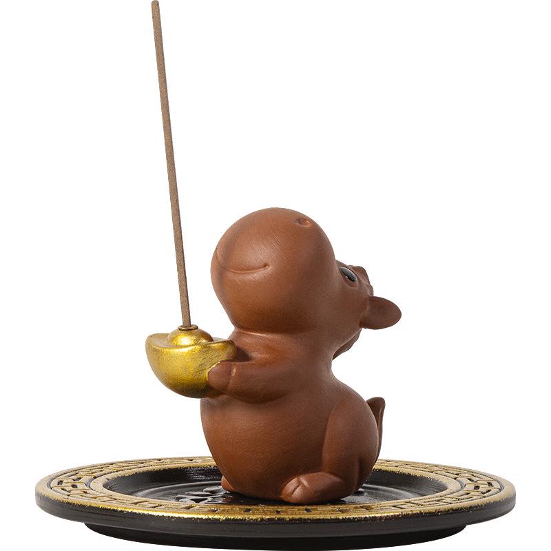 Creative Zisha Fu Ma Incense Burner for Home, Desktop, or Teahouse Decor