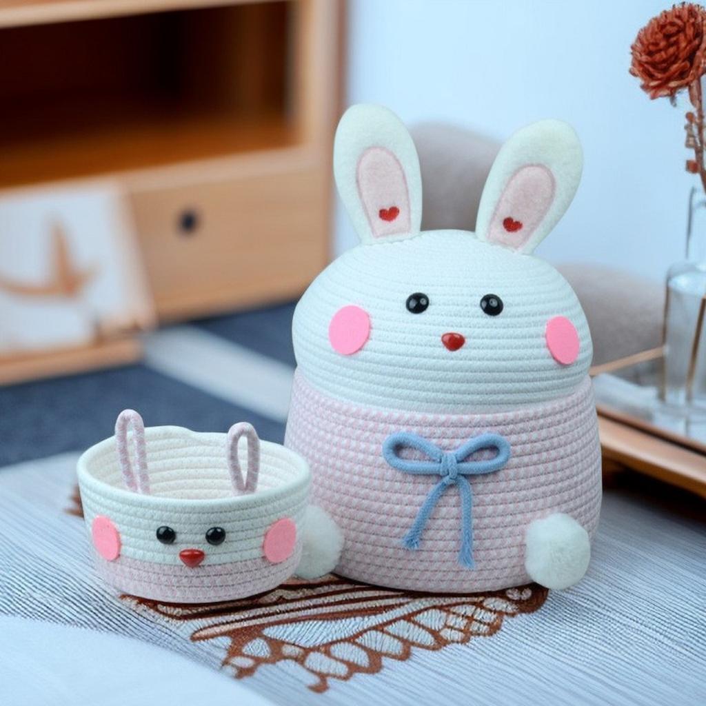 Cotton Yarn Storage Basket Knitting Basket Snack And Toy Organizer  Storage Box