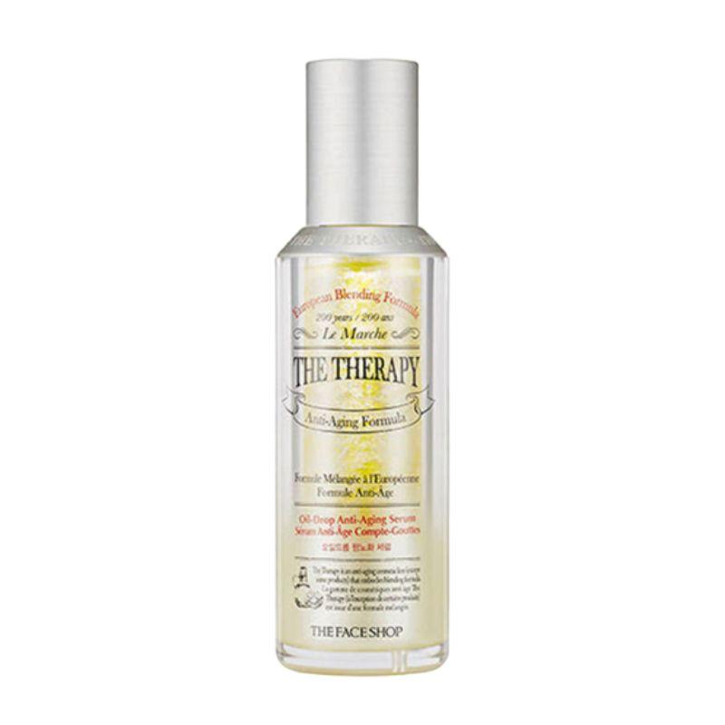 [The Face Shop] The Therapy Oil-Drop Anti-Aging Serum (45ml) – Concentrated Hydration & Firming 45ml x 1ea