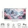 Sakura Mountain Pagoda Printed Desk Pad Extra Large Soft Rubber Mouse Pad Serene Aesthetic Gaming Keyboard Mat Multi-Size