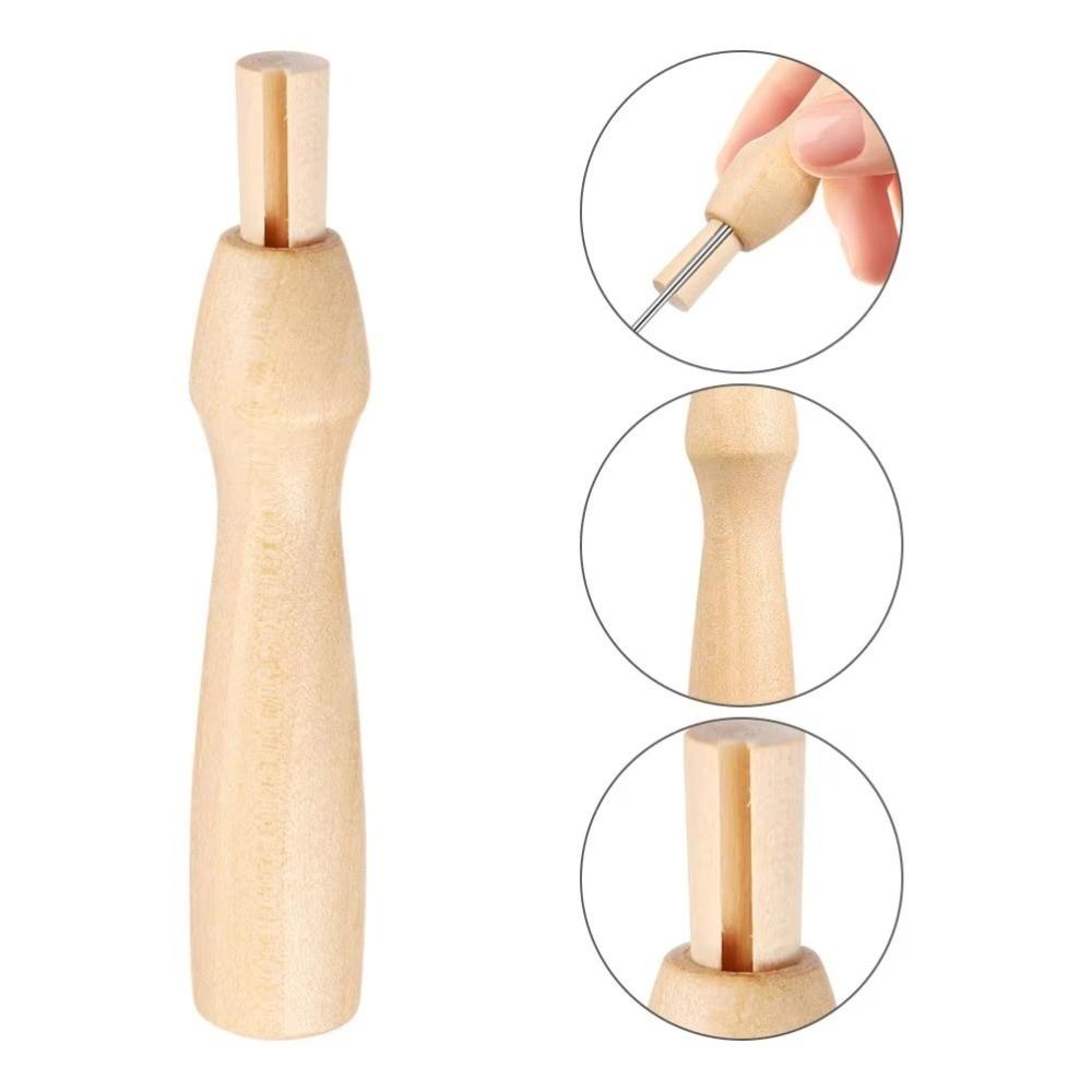 Wooden Handle Felting Needles Set Creative Felting Needles with Bottle for Beginners