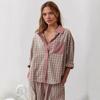 Women's Plaid Long Sleeve Pajama Set - 2025 Autumn Collection