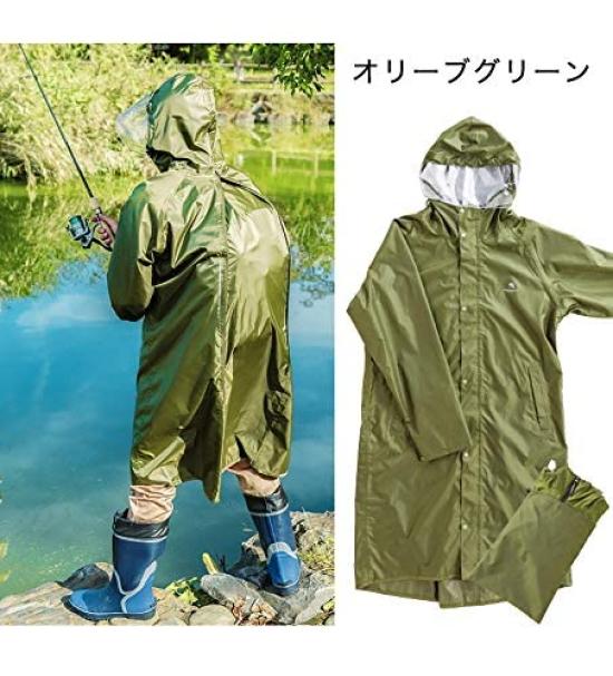The Roots Backpack Raincoat for Olive L ARG-211 Men, Green,