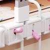 Toggle Switch Cable Holder Clip 3 Slots Self-adhesive Home Office Desk Phone Charging Data Cord Organizer Keeper Power Wire Management Clip