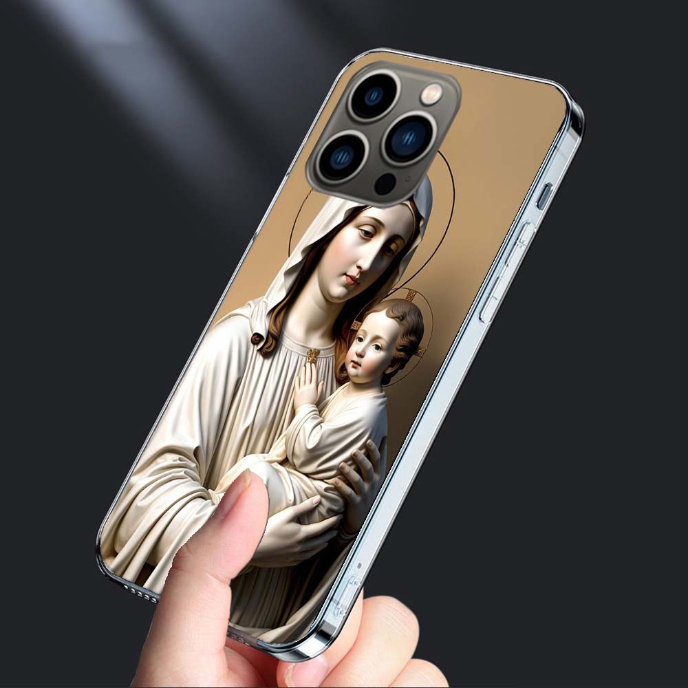 The Virgin Mary and the Baby Phone Case For Iphone 16E 15 Pro 14 Plus 17E 16 17 Pro Max Air 11 12 13 Mini Shockproof Capa Cut