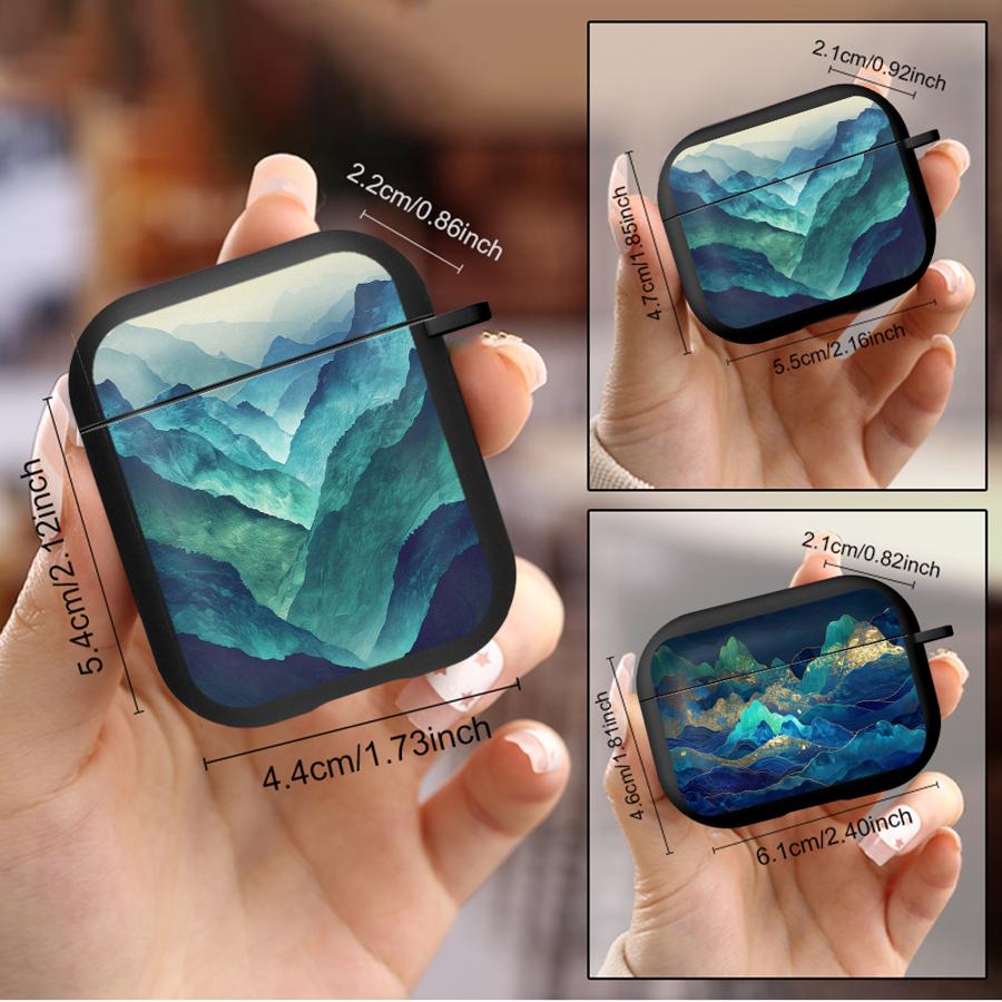 Case For Airpods 2 1 Pro2 Pro 3 Pro3 4 Earphone Cases Cover Liujin Mountain Sea