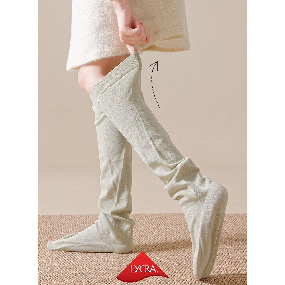 Non-Slip Bottom High Tube Sleep Socks Comfortable Fabric Leg Warmers  Postpartum Period