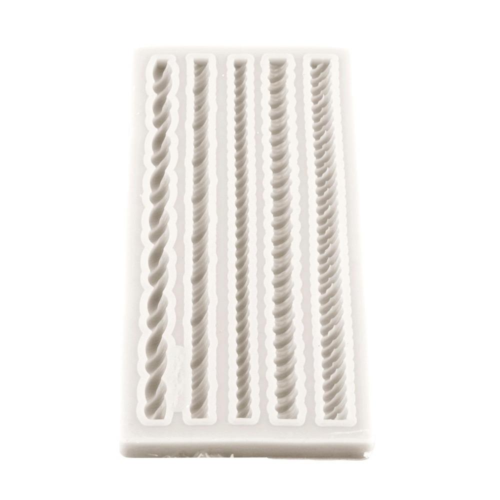 Knitting Twine Braided Rope Silicone Mould Fondant Cake Decorating Tools Candy Resin Clay Mould Chocolate Gumpaste Moulds