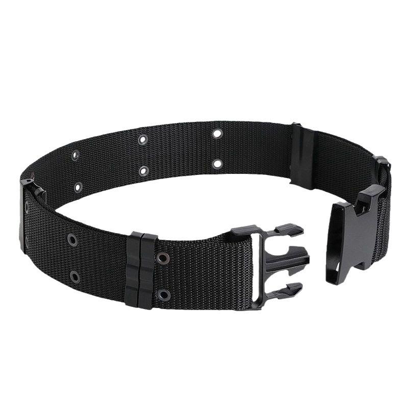 Men's Black Tactical Nylon Belt - Adjustable Military Outdoor Wear
