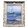 Vintage 1:12 Miniature Framed Pos Oil Painting Toys Doll Accessories Dollhouse Ornament Mural Wall Picture Miniaturas Casa