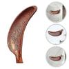 2026  Banana Shaped Wooden Seasoning Dishes For Dining Tableware Brown Color Ideal For Serving Snacks 1Pcs